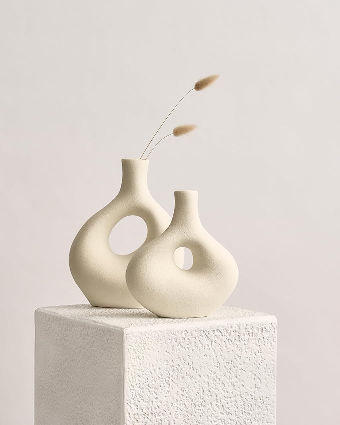 Ceramic Vase – Modern Decorative Vases for Home Decor – Large Flower Vase for Living Room Centerpiece – Minimalist Nordic – Ceramic Vases for Home Decoration – Boho Vase Decor