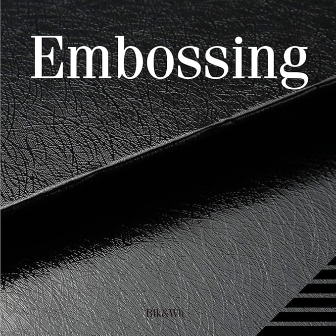 BLK&WH 3 Extra Large Gift Boxes with Lids 16.3x14.2x5 Inches, Black Gift Boxes for Clothes and Large Gifts (Glossy Black with Grass Texture)