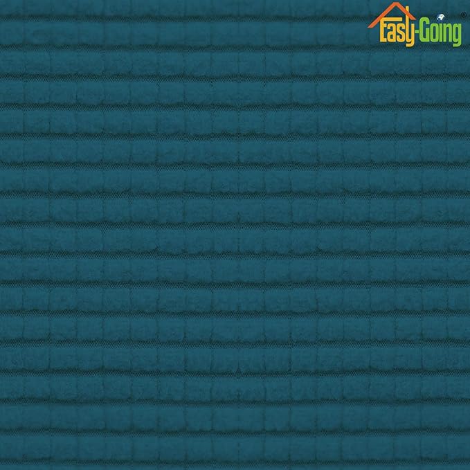 Easy-Going Stretch Ottoman Cover Folding Storage Stool Furniture Protector Soft Rectangle slipcover with Elastic Bottom(Ottoman Small,Peacock Blue)