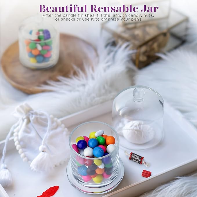 Lavender Scented Soy Candle, Aromatherapy Gift for Women, 5.3 Oz. Dome Candle