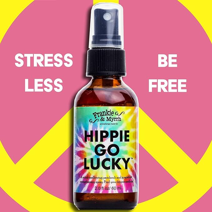 Frankie & Myrrh 2-Pack Room Spray: Truly Patchouli & Hippie Go Lucky. Natural Light Perfume/Cologne for Relaxation and Energy Aromatherapy