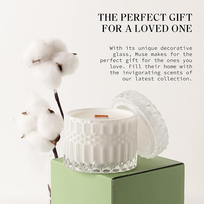 Hidden Label Sandalwood Rose Scented Candle for Home Scented, Santal Wood Wick Decorative Candles, Aromatherapy Candles for Women, Pink Soy Candles Non Toxic Candle, 7.4 oz 55 Hours Long Burn time