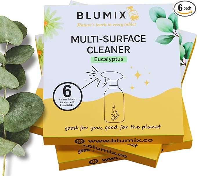 Multi-Surface Cleaner Refill Tablets – 6 Count | Eucalyptus Scent | Eco-Friendly, Biodegradable, Plastic-Free Cleaning Refills for Spray Bottles – All-Purpose Household Use (Eucalyptus)