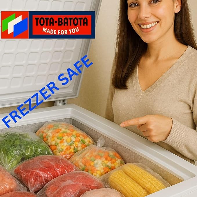 1 Roll (450) – Clear Plastic Produce Bags on a Roll 12" × 20", Premium Food Storage Bags for Kitchen & Commercial Use, Freezer Safe, Strong & Easy Tear, Ideal for Fruits, Vegetables & Meat