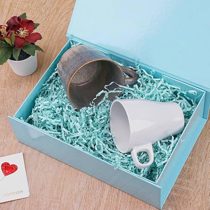 Blue Gift Box for Presents 10.8x7.5x3.5 Inches Magnetic Gift Boxes with Lid Luxury Gift Box for Rectangle Collapsible for Bridesmaid, Wedding, Birthday Gift Packging