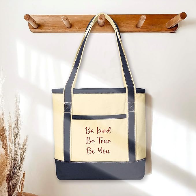 Custom Canvas Tote Bag – Personalized Name or Message – Medium Durable Cotton
