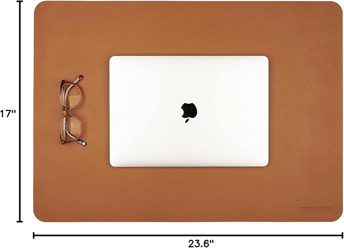 ANECDOTE Vegan Leather Desk Pad - 23.6"x17" Desk Mat for Your Office. This Quality Large Mouse Pad has Chic Elegance, Professional Look & Satisfying Touch - The Perfect Leather Mouse Pad for You!
