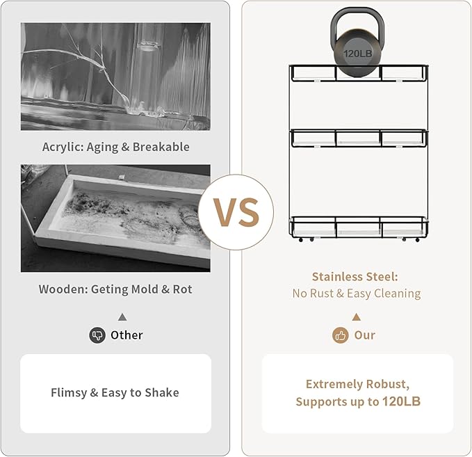 Bathroom Organizer Countertop Perfume Organizer Makeup Organizer Cosmetics Storage Display Rack Vanity Tray Dresser Stainless Steel Gold Shelf White Marble Ceramic Tray