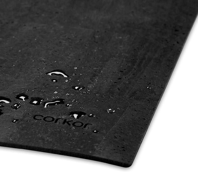 Corkor Cork Desk Pad – Table Mat - Vegan Leather – Cruelty Free – Eco Friendly - Black