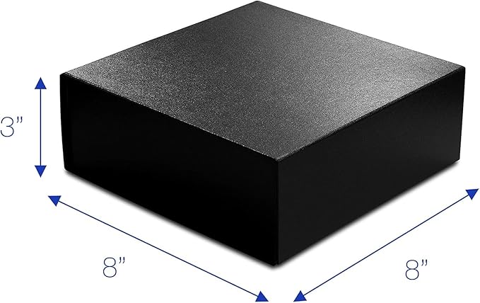 CECOBOX - Gift Boxes with Lids for Presents 8"x8"x3.1" - Matte, Collapsible Magnetic Closure Gift Box - Groomsmen & Bridesmaid Proposal Boxes, Wedding, PR, Birthdays, Holidays (Black Leatherette)