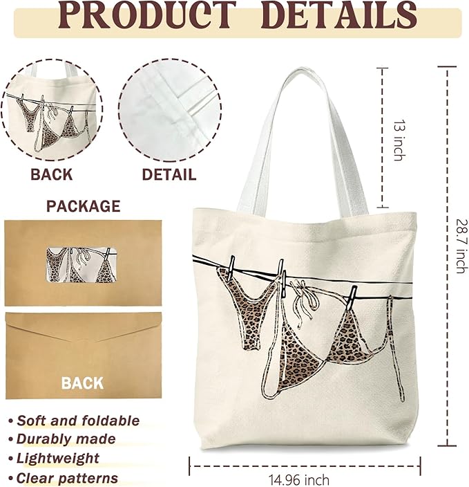 Leopard Print Tote Bags, Tote Bags for Women, Gife for Waoman, Reusable Shopping Bags