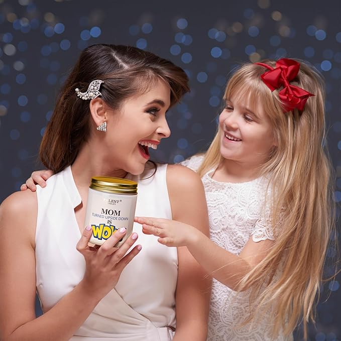 Scented Candle for Mother's Day - Perfect Home Decor Gift for Mom - Teen Mom, Birthday - 8.4oz Pear & White Jasmine Candle Jars