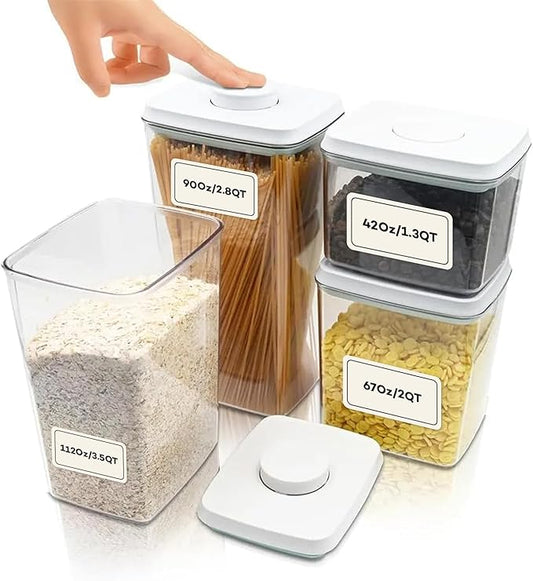 Bop Top | Airtight Meal Prep Containers with Lids | Food Storage Container Sets | Snack and Overnight Oats Fridge Organizer | Pantry and Kitchen Organization