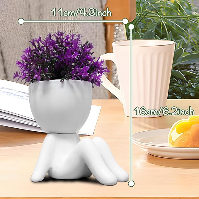 Zerzsy Mini Succulent Plant - Plants Gift - Cute Desktop Decoration Desk Decorations for Women Office - Potted Small Fake Plants for Indoor Decoration-Set of 1