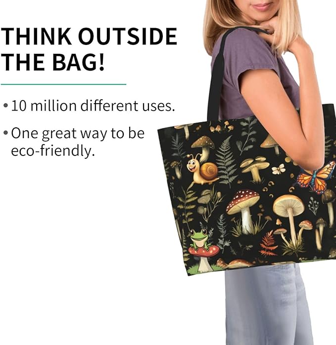 Tote Bag Shoulder Bags for Women Grocery Shopping Bag Reusable Bags Boho-Red Paisley 1