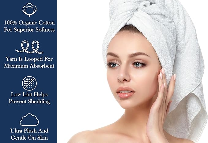 Delara Organic Cotton Luxuriously Plush Bath Towel | GOTS & OEKO-TEX Certified | Premium Hotel Quality Towels | Feather Touch Technology | 650 GSM Long Staple|Soft, Quick Dry & Ultra-Absorbent 30"x58"