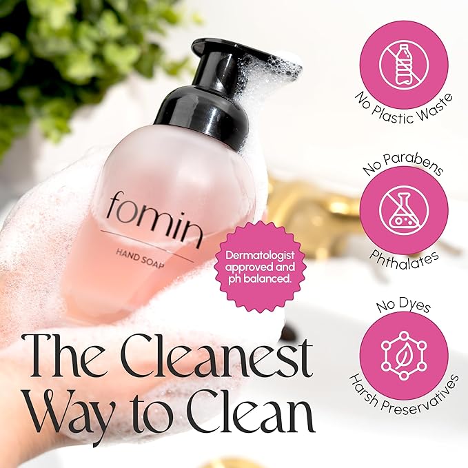 FOMIN Foaming Hand Soap Tablet Refills (6 Count) - Makes 48 fl oz (6 x 8 fl oz) - Magnolia Neroli - Foaming Hand Soap Tablets, Sustainable Soap Tablets for Hand Wash