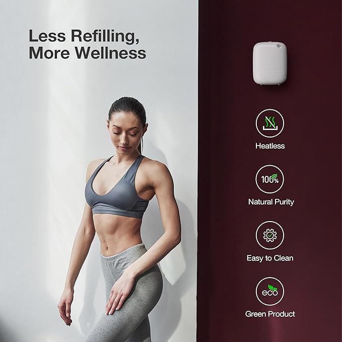 Airversa Waterless Essential Oil Diffuser for Home and Commercial Use, Up to 2000 sq ft 400 mL Capacity, Aromatherapy Scent Diffuser for Large Rooms, Smart Scent Air Machine, ANW-White