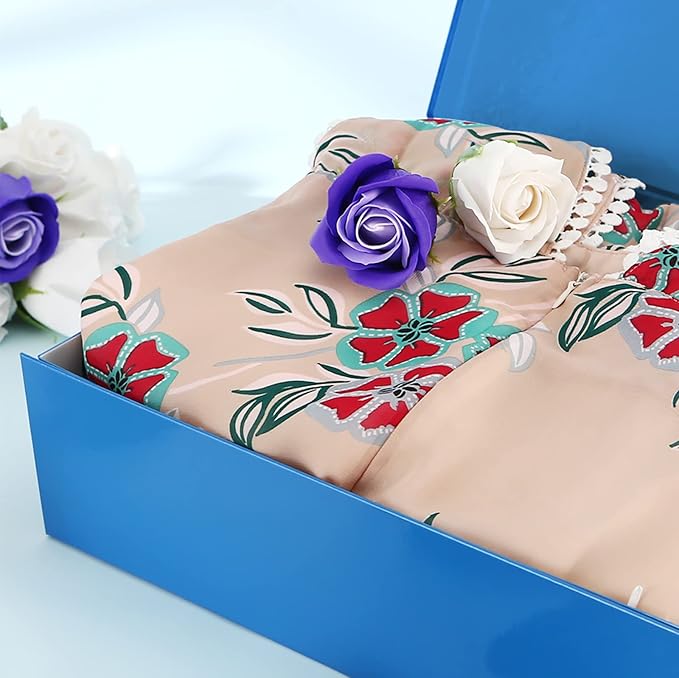 Gift Boxes Dark Blue 11x7.8x2.3 Inches, Magnetic Closure Gift Boxes with Lids for Presents (5 Pack)