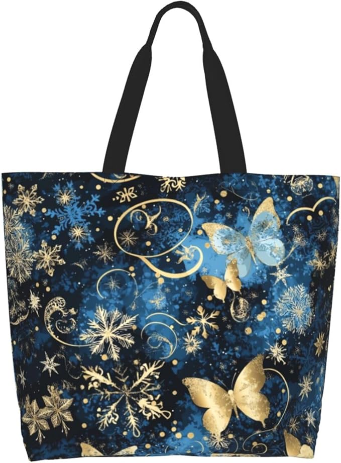 Tote Bag Shoulder Bags for Women Grocery Shopping Bag Reusable Bags Boho-Red Paisley 1