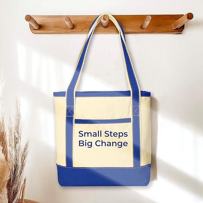 Custom Canvas Tote Bag – Personalized Name or Message – Medium Durable Cotton