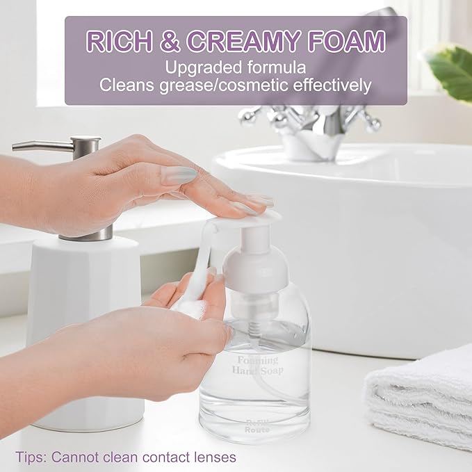 Foaming Hand Soap Tablet Refills Refill Route-6 Pack Foaming Soap Tablets For 6 x 8fl oz Bottles - Plant-Based - Cleansing & Moisturizing - Lavender Scent