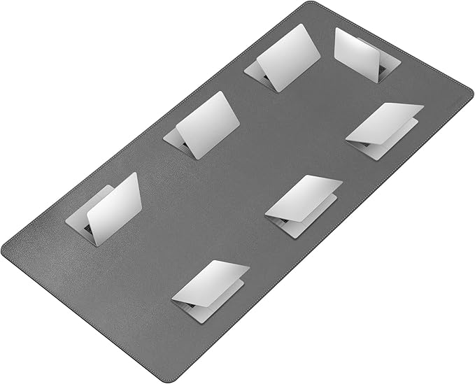 CENNBIE MAX200 78.7" x 39.4" Leather Desk Mat, Extra Large Desk Pad Blotter Protector, Extended Table Pad, Waterproof PU Leather Desk Mat on top of desks Large for Office and Home (Grey)