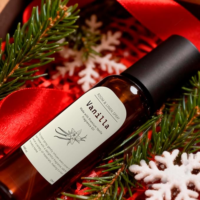 Vanilla Fragrance Room Spray, Long-Lasting Room Freshener for Home, Bathroom and Kitchen, Air Freshener Spray, Odor Eliminator, 2 x 4.06 fl oz