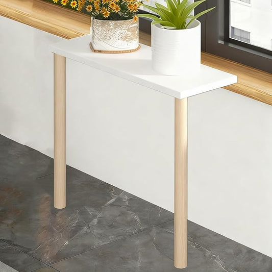 Cuttable Wooden Window Sill Extender Shelf - Space-Saving Plant Stand with Adjustable Legs, Window Ledge Extension Board (60x30x40cm / 24x12x16in)