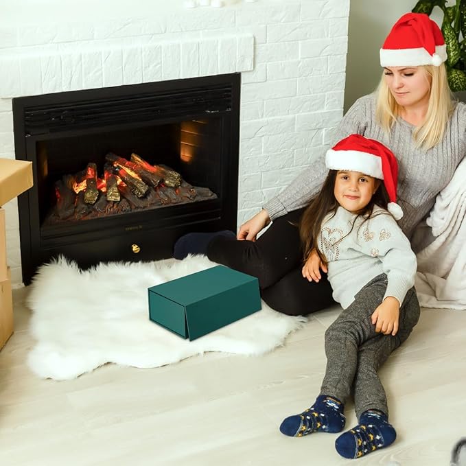 Green Gift Boxe 12" x 6" x 4" with Magnetic Closure Lid Gift Boxes for Presents,Bridesmaid Gifts Box,Cute Box,Birthday Gift box,Luxury for Gift Packaging, Magnetic Gift Box for Wrapping Gifts