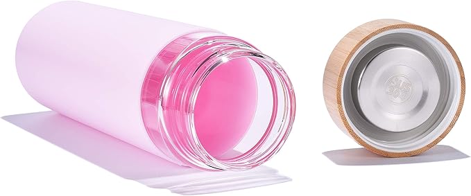 20 Oz Borosilicate Glass Water Bottles with Silicone Sleeve BPA Free, Dishwasher Safe - Reusable Clear Glass Drinking with Leak Proof Bamboo Lid | Perfect Gym Water Bottles for Men & Women