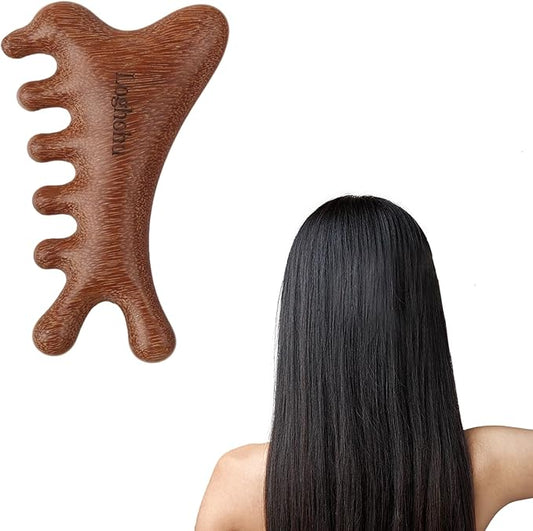Hair Comb, Wooden Hair Comb Handmade Sandalwood Massager Comb for Men and Women, Long Hair and Short Hair