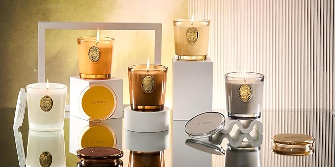 M&SENSE Natural Soy Candle | Vanilla Dream & White | 9.2 oz, 50H Burn Time | Luxury Scented Candle for Relaxation, Gifting, Home Décor | Ideal for Bedroom, Office, Party Ambiance