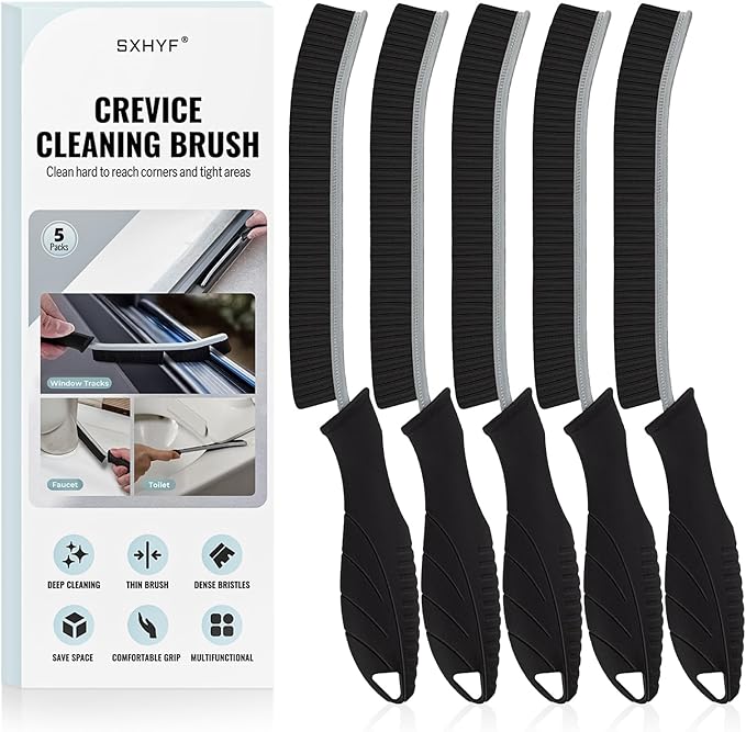 SXhyf Cleaning Brush - Hard Bristle Crevice Cleaning Brush, Multifunctional Gap Scrub Brush, Kitchen Essentials, Bathroom Cleaner Tools for Household Use, Home, Window, Toilet, Stove