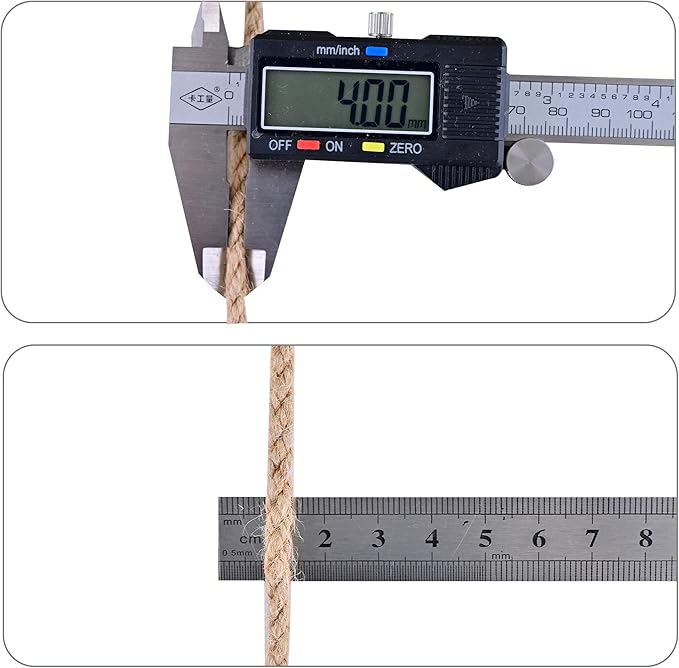 Natural Jute Twine 328ft 4mm,3Ply Twisted Thick Twine Rope Strong Jute String Roll for Crafts Gift Wrapping Gardening Home Decor Bundling Cat Scratching Post