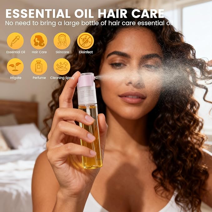 4 Pack Refillable Spray Bottle, Reversible Small Empty Spray Bottle with Fine Mist, Leak Proof - for Cleaning Solutions, Mosquito prevention, Face & Hair Mist - 4pk 1 OZ / 30 ML