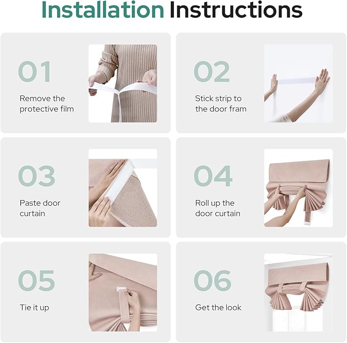 HOMEIDEAS 100% Blush Pink Linen Blackout French Door Curtains, Privacy Door Window Curtains, 26 X 72 Inch Room Darkening Blinds, Thermal Insulated Shades for Bedroom, 1 Panel