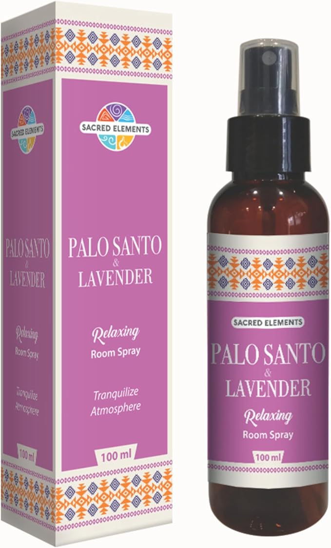 Sacred Element's Palo Santo & Lavender Room Spray | Natural Purifying Mist for Energy Clearing, Negativity Release, Spiritual Balance & Aromatherapy | 3.38 Fl Oz / 100ml Non-Toxic Air Freshener