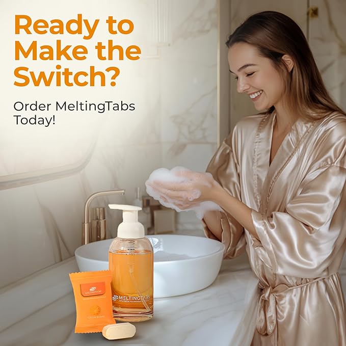 Foaming Hand Soap Tablets Refill (10 Pack) - Citrus Scent, Concentrated Tablets for Foaming Soap, Mess-Free Refills