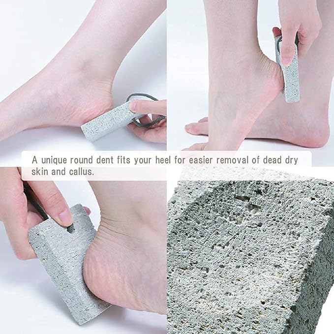 Pumice Stone, Natural [Made in Japan] Ergonomic Shape, Extra Fine Texture, Hard & Cracked Skin Callus Remover for Men, Women, Kids and Gifts. (Coarse for Heel)