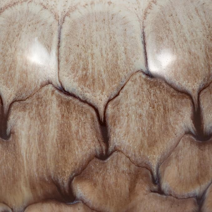 Ceramic Vase for Living Room Decor – Perfect for Modern Room and Home Decor – Stylish Flower Vase for Bedroom, House, Office, and Table Accent – Elegant Bookshelf Accessory – 6", Brown