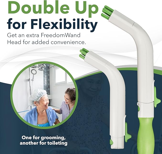 Replacement Head Attachment for Compact, Master & Ultimate Toilet Aid Kit - Hygienic & Economical Solution for Travel, Home or Extra Bathroom - Supports Independent Toileting & Personal Care