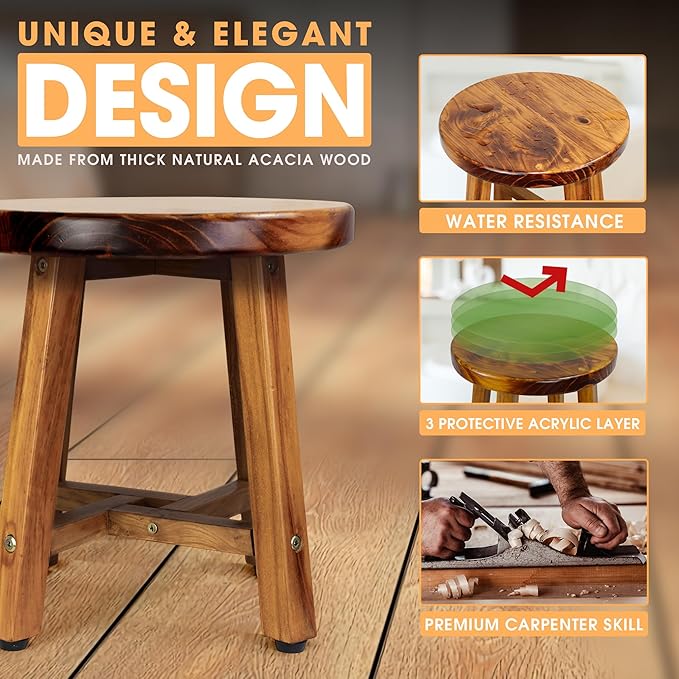 ENKEZI Shower Foot Rest 12 in - Shower Stool for Shaving Legs, Small Corner Bathroom Bench Suitable for Small Shower Spaces - Bath Seat, Spa Foot Rest Shaving Stool