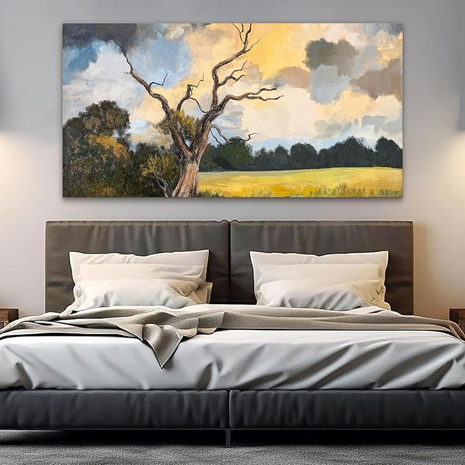 YISXINOAG Canvas Art Wall Decor Modern Abstract Wall Decor Abstract Wall Art for Home Decorations Landscape Picture Home Artwork Modern Canvas Prints for Bedroom, Dining Room Size 24"X48"