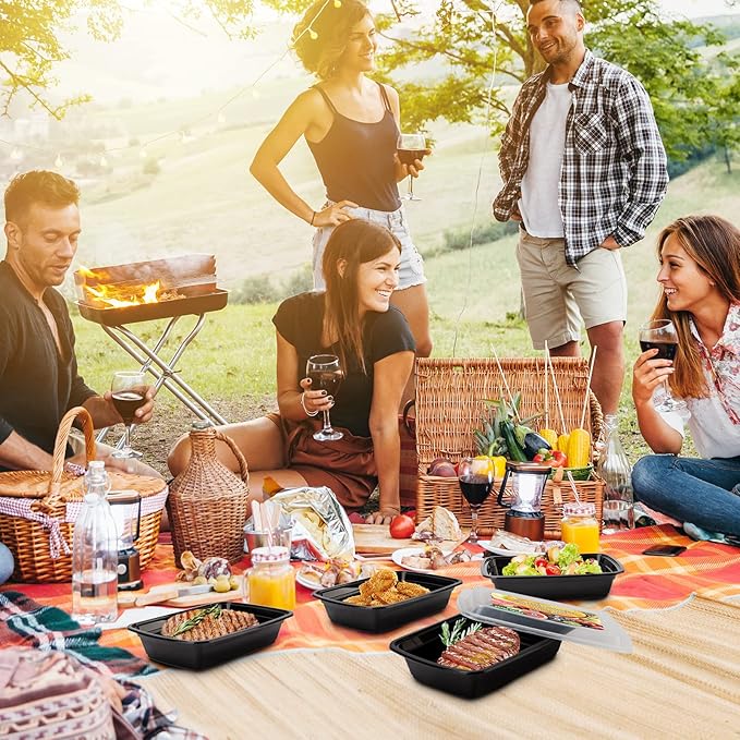 15 Pack Meal Prep Containers Reusable 24oz, Plastic Food Prep Containers, Leakproof To Go Food Containers with Lids, BPA-Free, Microwave/Dishwasher/Freezer Safe