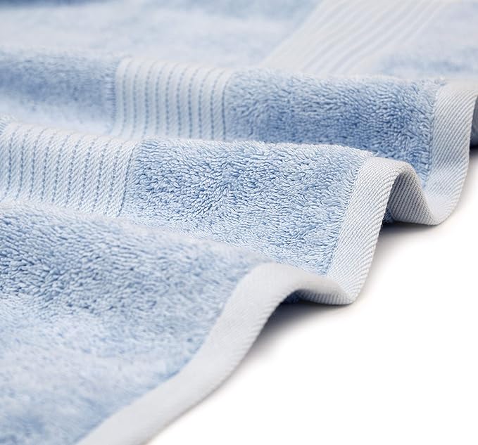 Luxury Extra Large Oversized Bath Towels | Hotel Quality Towels | 650 GSM | Soft Combed Cotton Towels for Bathroom | Thick & Fluffy Bath Sheets | Sky Blue - 4 Pack
