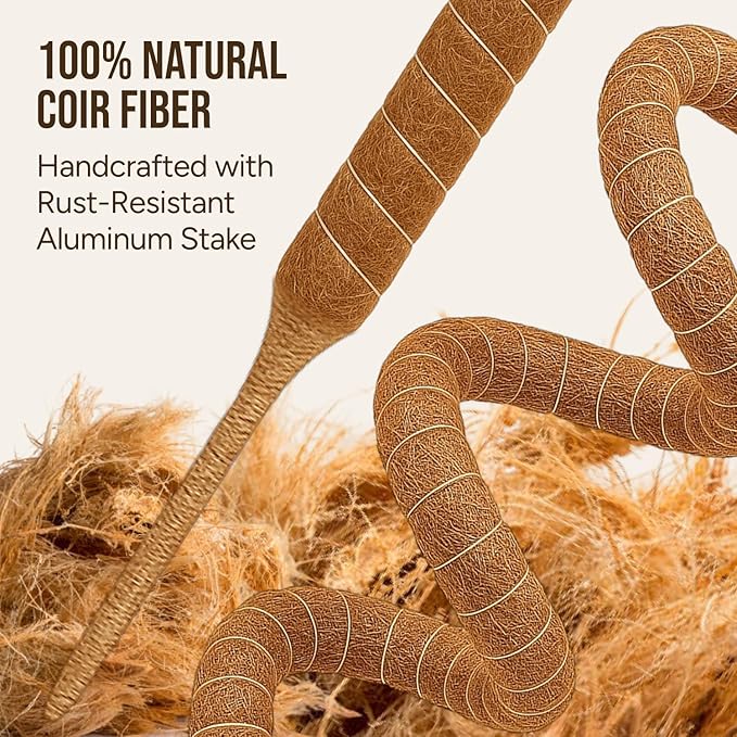 Moss Pole Monstera Plant Support – 2 Pack 28” Bendable Moss Pole Monstera Plant Support, Plant Stakes for Indoor Plants, Tall Plant Sticks Support for Climbing Plants