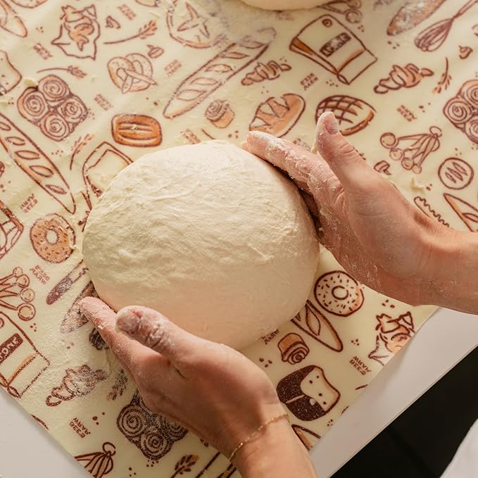 Bee's Wrap Beeswax Wraps for Food - Bread Wrap - Made in USA Reusable Bread Storage Bags - Organic & Eco-Friendly Alternative to Aluminum Foil, Sourdough Bags & Plastic Wrap, Bakery Lane