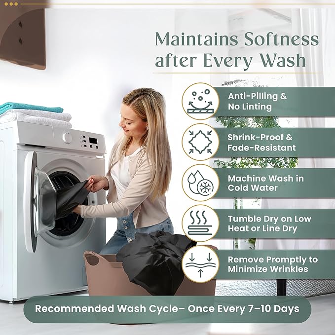 800 Thread Count Egyptian Cotton Sheets Queen Sheet Set Deep Pocket,100% Cotton Bed Sheets Queen Size Set, No Pill Soft & Comfy Naturally Cool Breathable Elasticated Sheet & Pillowcase Sets- Charcoal