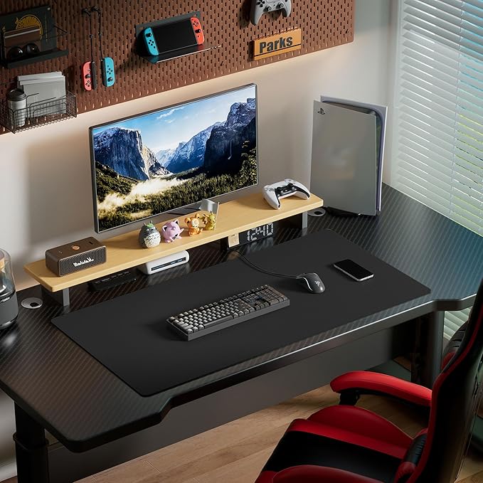 Aothia Leather Desk Pad Protector, Office Desk Mat, Large Mouse Pad, Laptop Desk Pad, Non-Slip PU Leather Desk Blotter, Waterproof Desk Writing Pad for Office and Home (Black, 47" x 24")